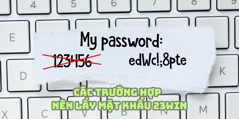 Lấy mật khẩu 23WIN bắt buộc khi gặp phải các tình huống này